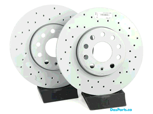 288 Cross Drilled Front Rotors - 5Q0 615 301 H